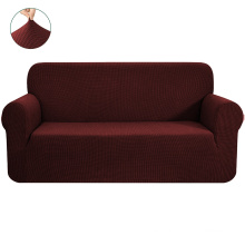 Solid Color Thick Fleece Stretch Fabric Fitted Waterproof Sofa Covers for Living Room